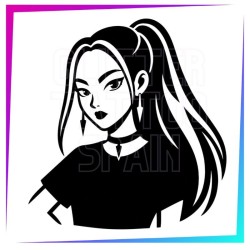 Mira temporary tattoo stencil 7.5 cm tall