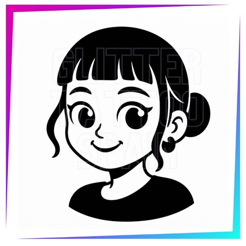 Plantilla para tatuajes temporales Zoey 7 cm alto