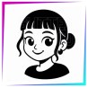 Pochoir pour tatouage temporaire Zoey 7 cm de hauteur