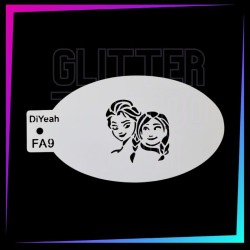 9 Plantillas de Frozen 12 x 7,5 cm | Glitter Tattoo Spain