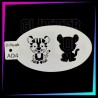 9 Animal Airbrush Stencils 12 x 7.5 cm | Glitter Tattoo Spain