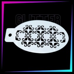 9 Plantillas Texturas A - 12 x 7,5 cm | Glitter Tattoo Spain