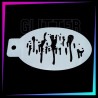 9 Plantillas Texturas B 12 x 7,5 cm | Glitter Tattoo Spain