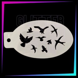 9 Plantillas Fantasía y Naturaleza 12 x 7,5 cm | Glitter Tattoo Spain
