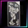 Venetian Lady Low Cost stencil 18 x 8 cm for glitter tattoos, body painting and airbrush temporary tattoos.