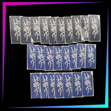 Pack de 25 plantillas adhesivas Avery Graphics rosa tribal 10,5 × 4,5 cm para tatuajes temporales