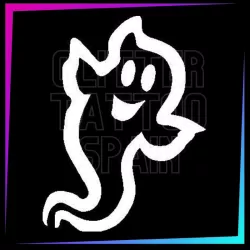 Funny Ghost Stencil | Halloween Temporary Tattoo | Glitter Tattoo Spain