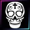 Plantilla Calavera Mexicana 2 | Tatuaje Temporal Halloween | Glitter Tattoo Spain