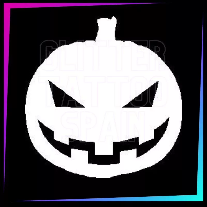 Pumpkin Stencil | Halloween Temporary Tattoo | Glitter Tattoo Spain