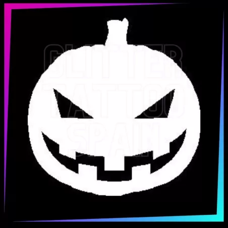 Pumpkin Stencil | Halloween Temporary Tattoo | Glitter Tattoo Spain