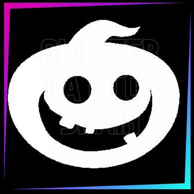 Happy Pumpkin Stencil | Halloween Temporary Tattoo | Glitter Tattoo Spain