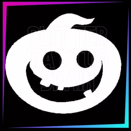 Happy Pumpkin Stencil | Halloween Temporary Tattoo | Glitter Tattoo Spain