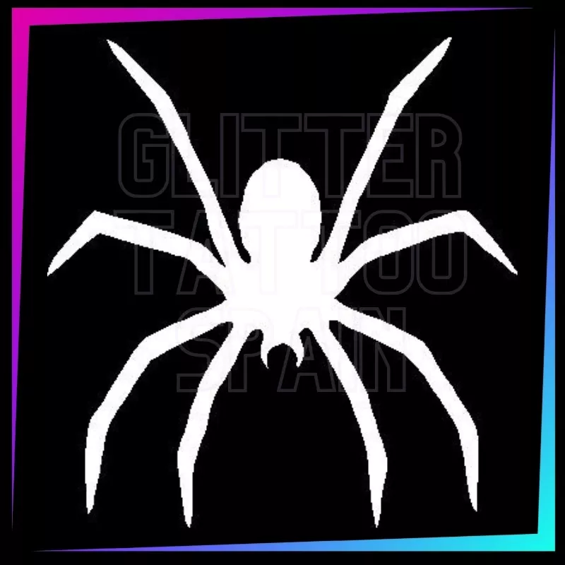 Plantilla Araña | Tatuaje Temporal Halloween | Glitter Tattoo Spain