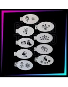 Reusable Face Painting and Airbrush Stencils | Glitter Tattoo Spain